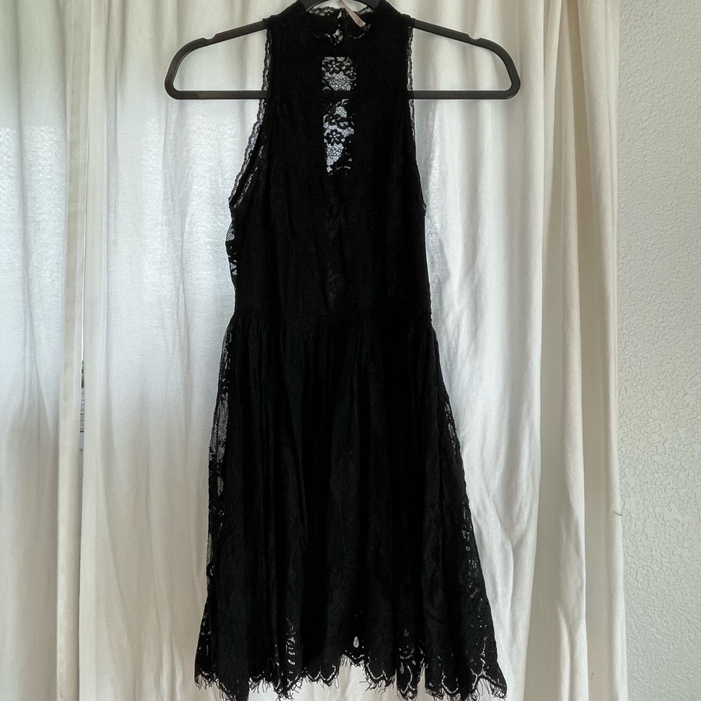 Free People Black Lace Dress